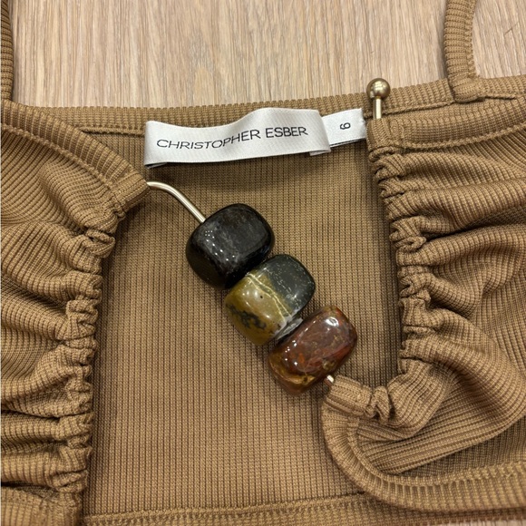 CHRISTOPHER ESBER Ruched Abacus Crop Top - Picture 4 of 5